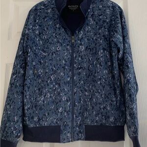 Athleta Navy Camouflage Bomber Jacket Small P